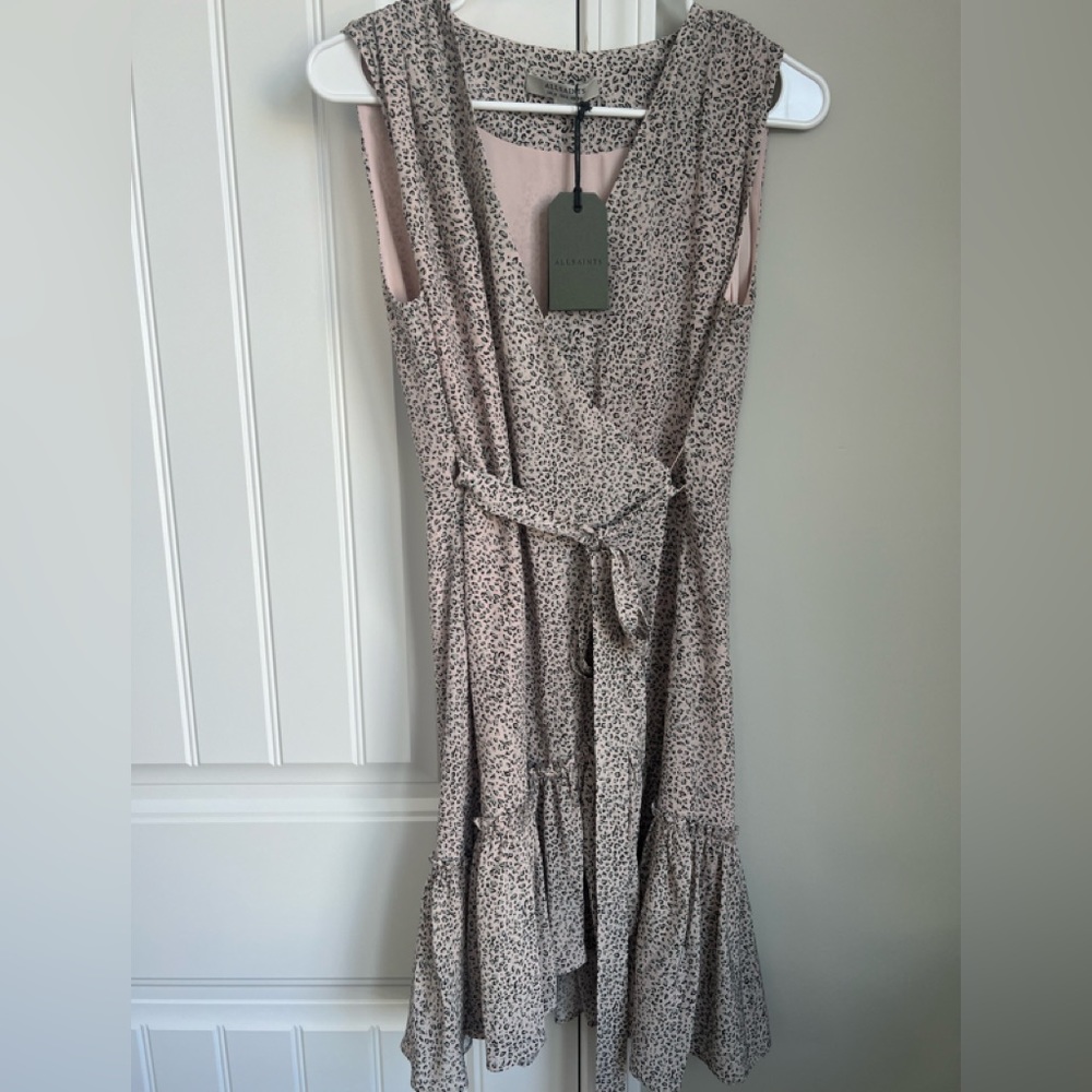 All Saints Rene leopard print dress
